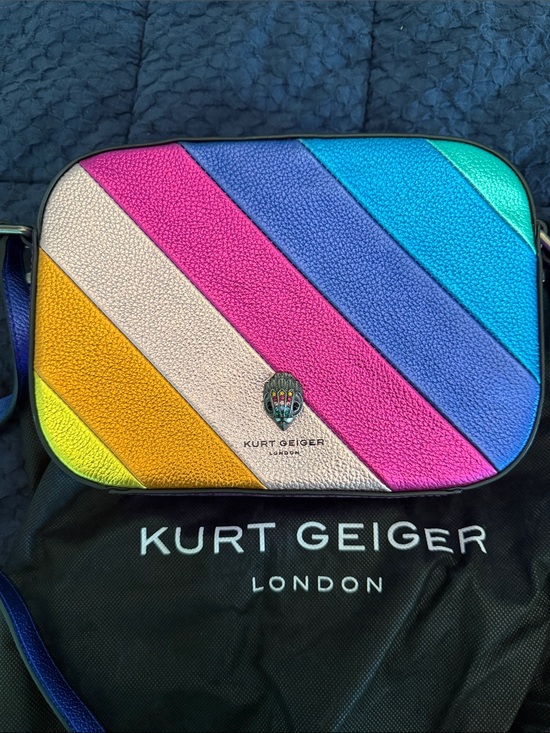 Kurt Geiger Handbags - Kurt Geiger Multicolor Diagonal Stripe Crossbody Bag